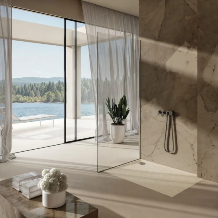 Brodzik prostokątny LIBRA CASHMERE STONE 70x80 Schedpol Schedline, kaszmir