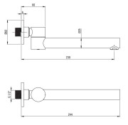 Wylewka wannowa składana okrągła złota Cascada Deante
