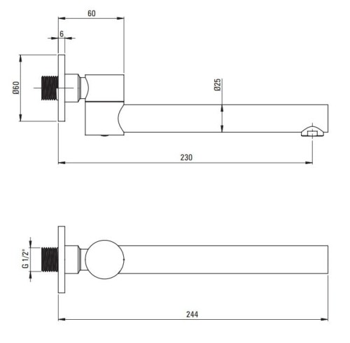 Wylewka wannowa składana okrągła złota Cascada Deante