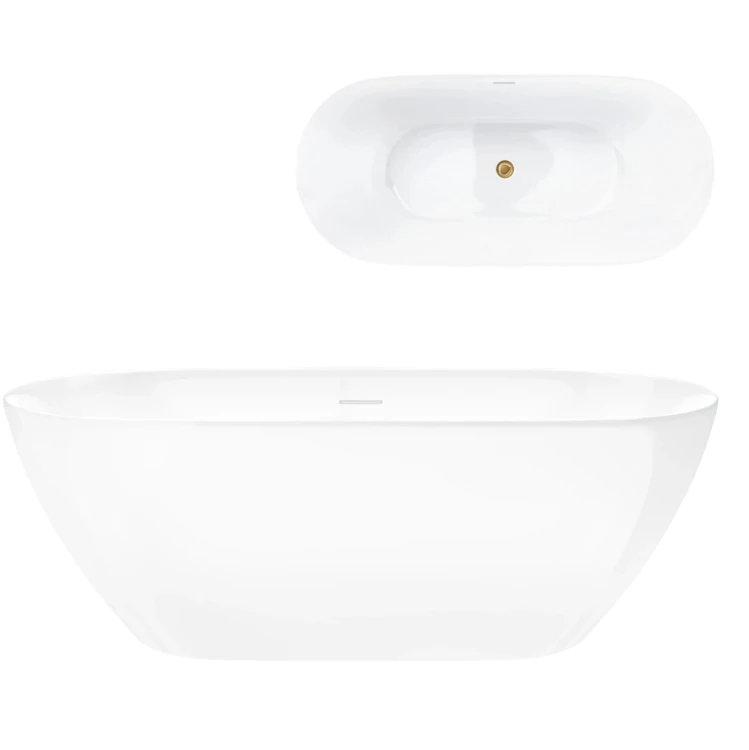 Wanna wolnostojąca olvena v041xlbgl 170 cm korek klik klak złoto szczotkowane