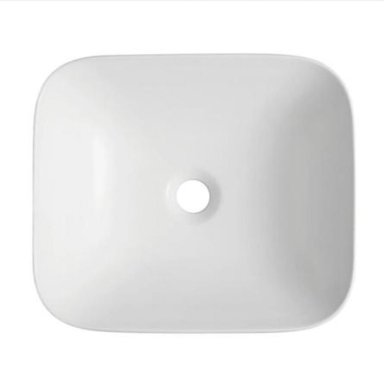 Umywalka wpuszczana w blat intero 430x380x140 mm z korkiem białym