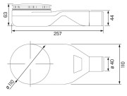 Syfon brodzikowy New Trendy Thino 90 mm czarna pokrywka
