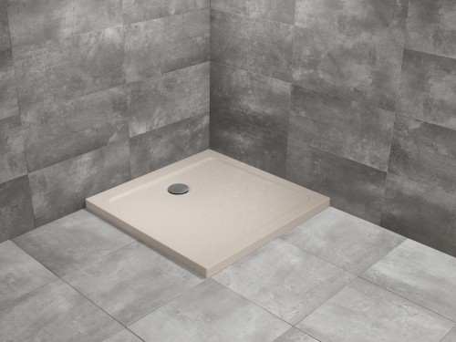 Brodzik kwadratowy płytki Radaway Doros C 80x80 Stone kaszmirowy