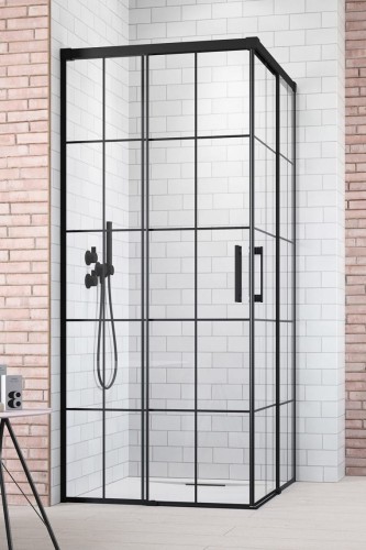 Kabina prysznicowa Idea Black KDD Factory Radaway