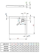 Brodzik kwadratowy Radaway Argos C 100x100x5,5x2