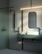 Lustro wiszące w ramie prostokątne 50x75 Mokko nero Deante