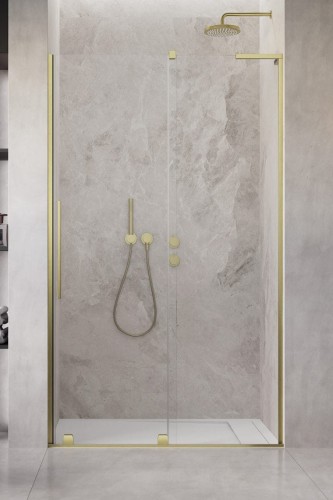 Drzwi prysznicowe Furo SL Brushed Gold DWJ Radaway prawe złote