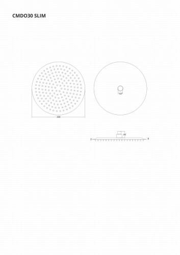 Deszczownica natryskowa corsan cmdo30bl slim stalowa czarna okrągła 30 cm