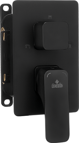 Deante Hiacynt Nero Komplet z boxem podtynkowym natryskowy