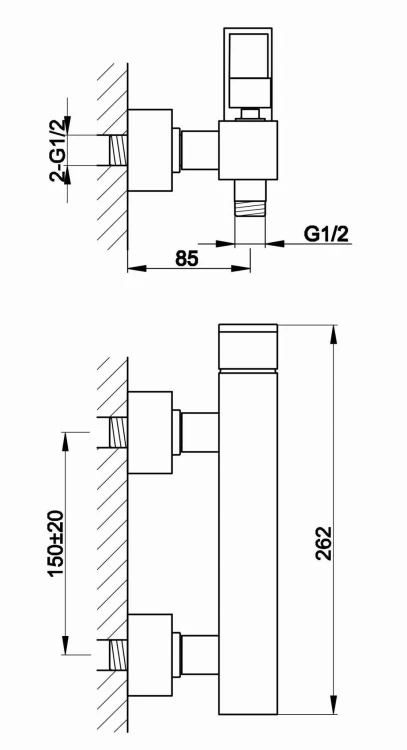 Bateria prysznicowa natynkowa KOHLMAN Nexen QW120U