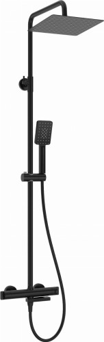 Deszczownica z baterią wannową termostatyczną nero czarna Deante