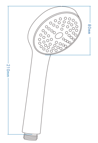 Słuchawka prysznicowa 1-funkcyjna chrom Loco Deante