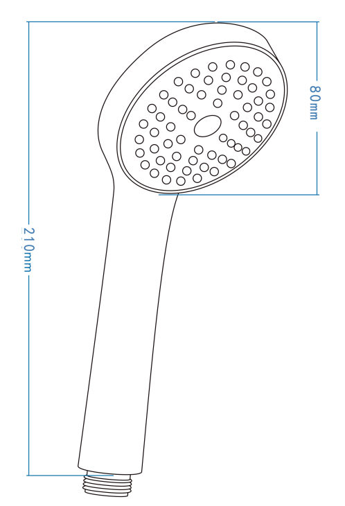 Słuchawka prysznicowa 1-funkcyjna chrom Loco Deante