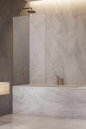 Parawan nawannowy Radaway Modo New Gold PNJ II szkło przejrzyste