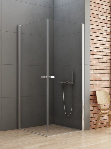 Kabina dwudrzwiowa New Trendy New Soleo 80x90x195 szkło czyste