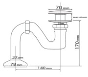 Odpływ klik-klak Retro Besco chrom