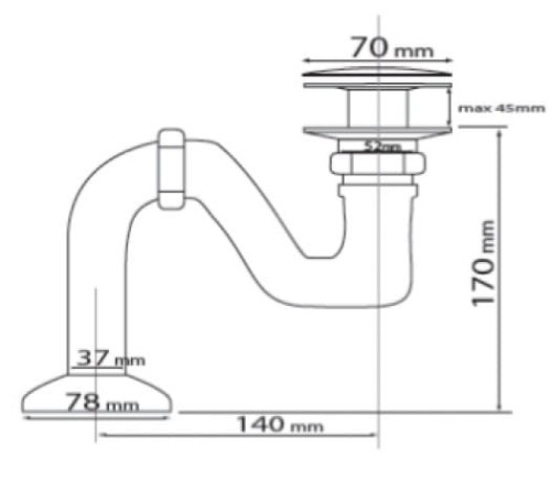 Odpływ klik-klak Retro Besco chrom