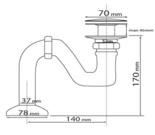 Odpływ klik-klak Retro Besco chrom