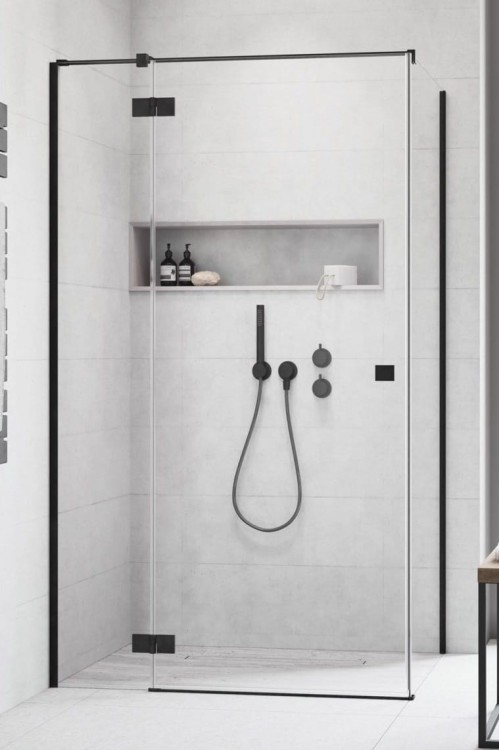 Kabina Radaway Essenza Black KDJ 100x110x200 lewa, szkło przejrzyste