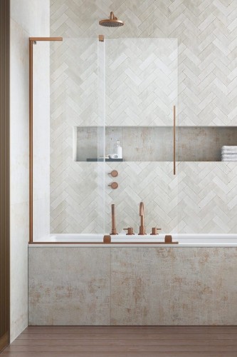 Parawan nawannowy Furo SL Brushed Copper PND II Radaway lewy miedź