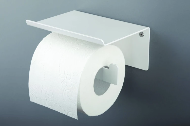 Deante Mokko Uchwyt na papier toaletowy z półką Bianco
