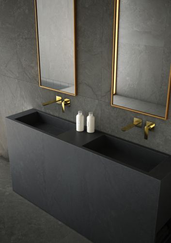 Bateria umywalkowa podtynkowa Experience Gold KOHLMAN złoto błyszczące