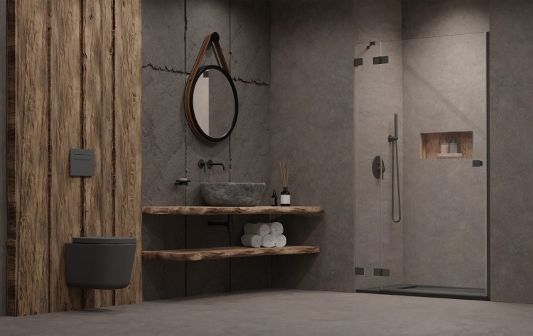 Drzwi prysznicowe Radaway Essenza Pro 8 Brushed GunMetal DWJ lewe