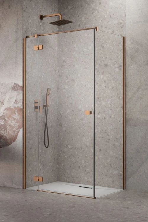 Kabina prysznicowa Radaway Essenza 8 Brushed Copper KDJ lewa