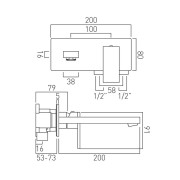 Bateria VADO NOTION umywalkowa podtynkowa czarna szczotkowana