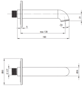 Wylewka wannowa umywalkowa nero czarna Silia Deante