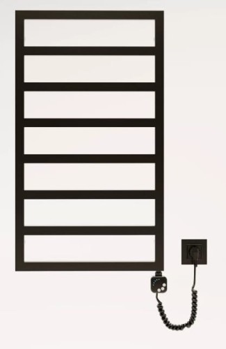 Grzejnik łazienkowy elektryczny Atria Elektro czarny 87x50 Luxrad