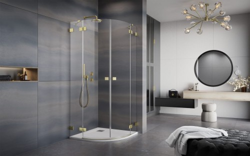 Kabina prysznicowa Essenza Pro Brushed Gold PDD Radaway złota