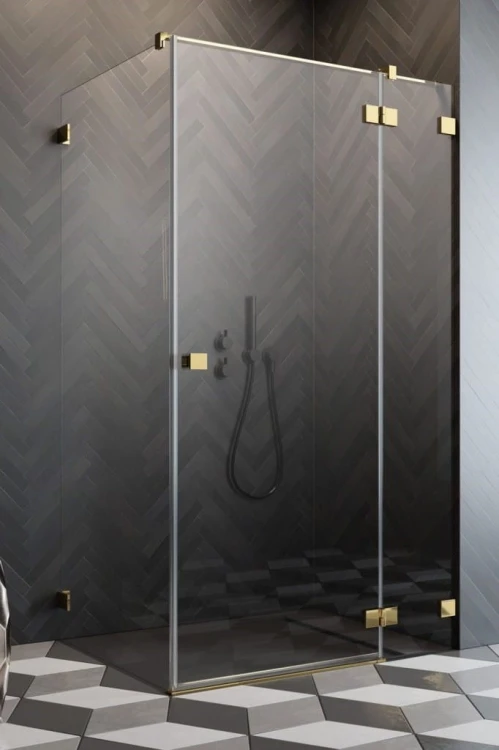 Kabina Radaway Essenza Pro Gold KDJ 110x110x200 prawa przejrzysta