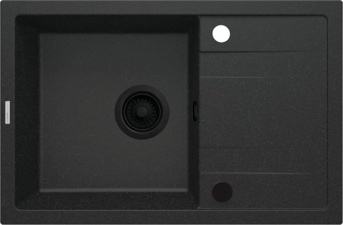 Zlewozmywak granitowy 1-komorowy ociekacz grafit metalik Corio Deante