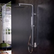 Natynkowy zestaw prysznicowy z deszczownicą Aquila Chrome Lavita