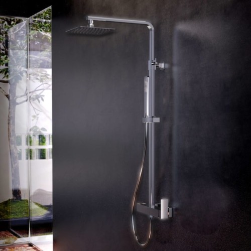 Natynkowy zestaw prysznicowy z deszczownicą Aquila Chrome Lavita