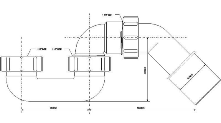 Syfon brodzikowy McAlpine HC250F
