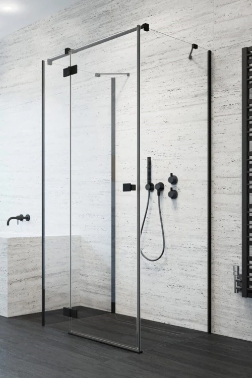 Kabina przyścienna Radaway Essenza Black KDJ+S 90x90x200 lewa