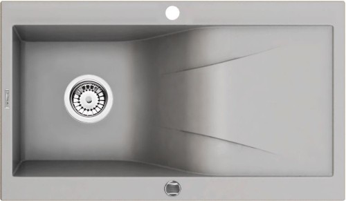 Zlewozmywak 1-komorowy z ociekaczem - szary metalik Rapsodia Deante