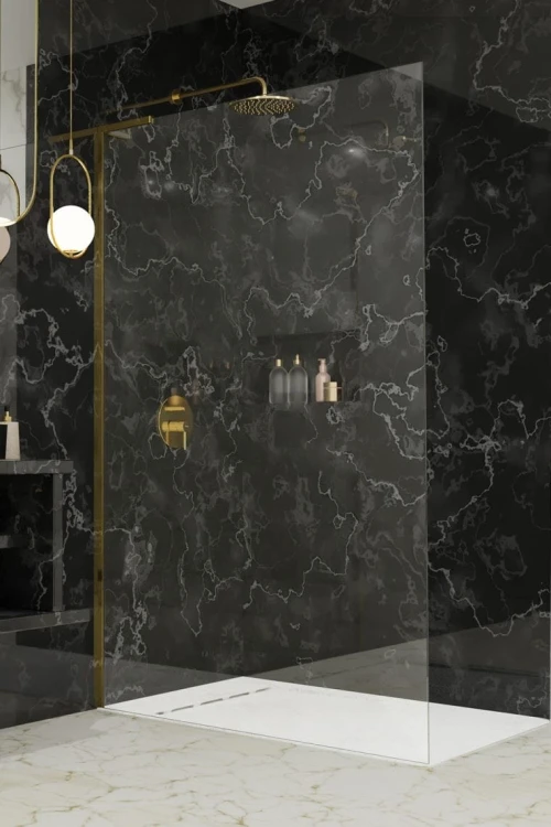 Kabina prysznicowa walk-in Radaway Modo SL Gold II lewa