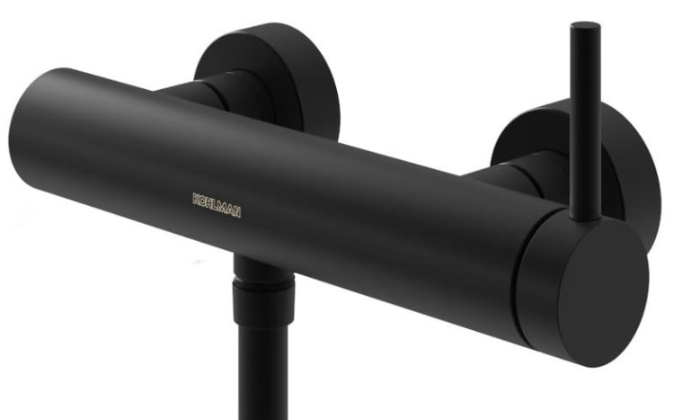 Bateria prysznicowa ścienna czarna Axel Black KOHLMAN QW120AB