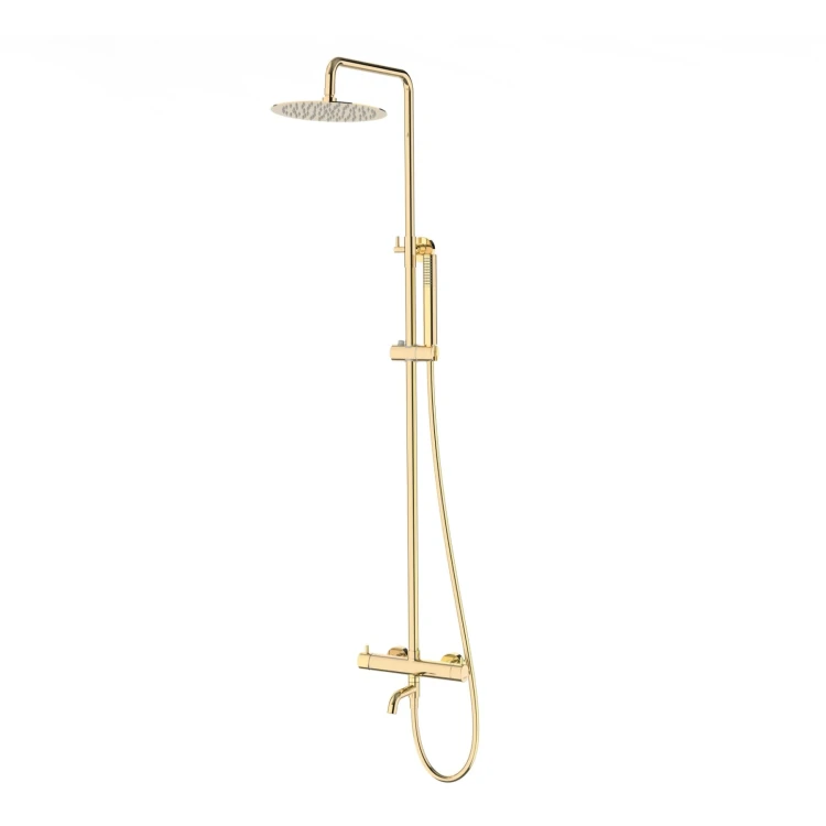 Natryskowa złota kolumna prysznicowa corsan lugo cmn01mglw
