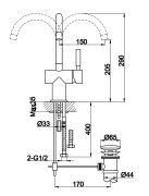 Bateria umywalkowa KOHLMAN Roxin QB150R