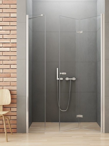 Drzwi prysznicowe składane New Trendy New Soleo Plus 140x195 prawe, szkło czyste