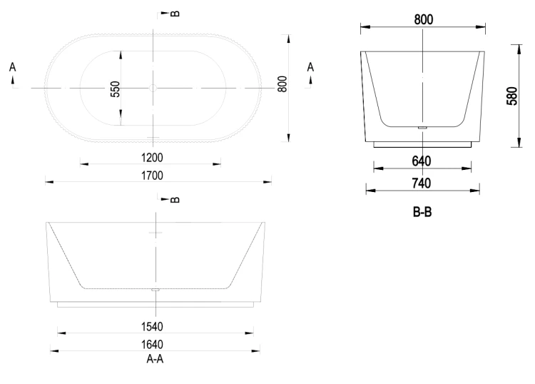 Wanna wolnostojąca EMPORIA RIO 170x80x60