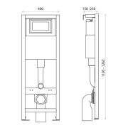 Stelaż podtynkowy do miski wc 40cm LAV 101 Lavita