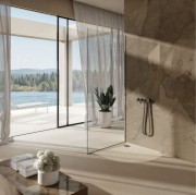 Brodzik półokrągły LIBRA CASHMERE STONE 80x80 Schedpol Schedline, kaszmir