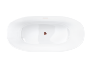 Wanna wolnostojąca corsan e026 salina 170 cm z wykończeniem różowe złoto