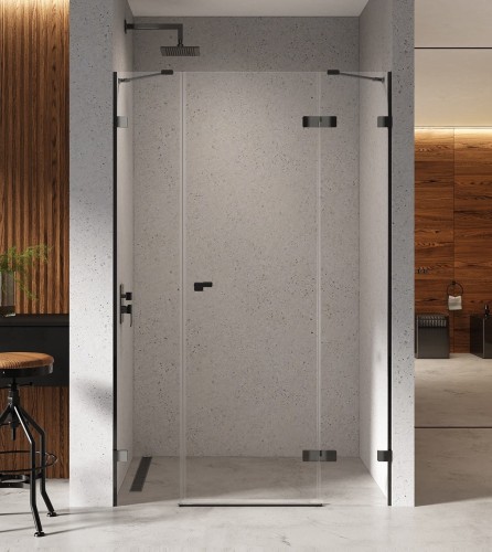 Drzwi prysznicowe New Trendy Eventa Black Chrome prawe czyste