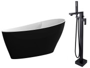 Wanna wolnostojąca Besco Keya B&amp;W 165x70 + bateria Varium